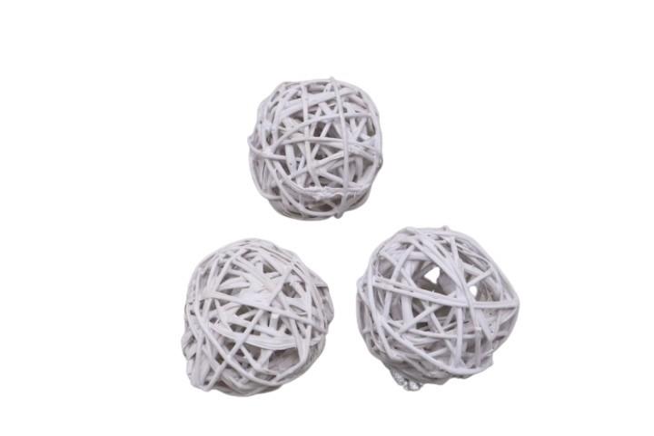 Lataball 6cm whitewashed