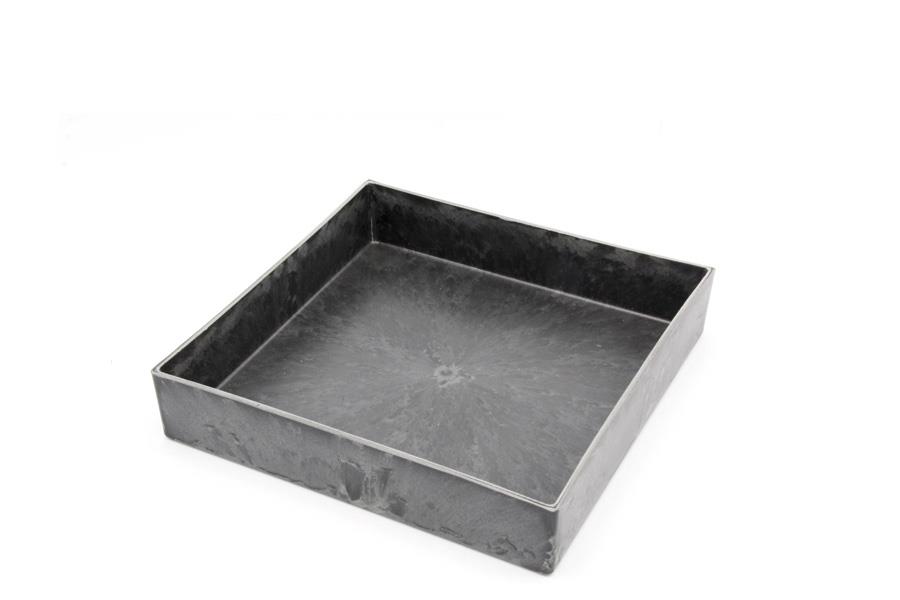 Tablett viereck KARA Kunststoff anthrazit D20cm H4cm