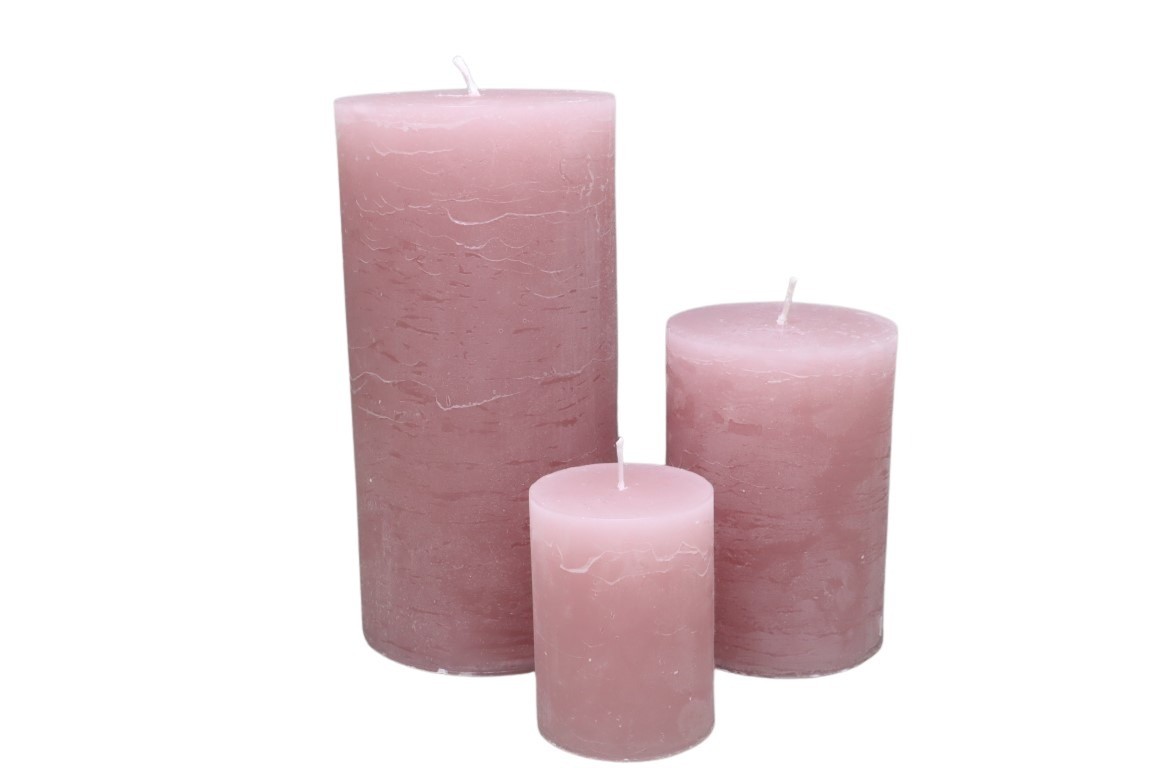 Kerze Rustika 150/70mm rosenholz