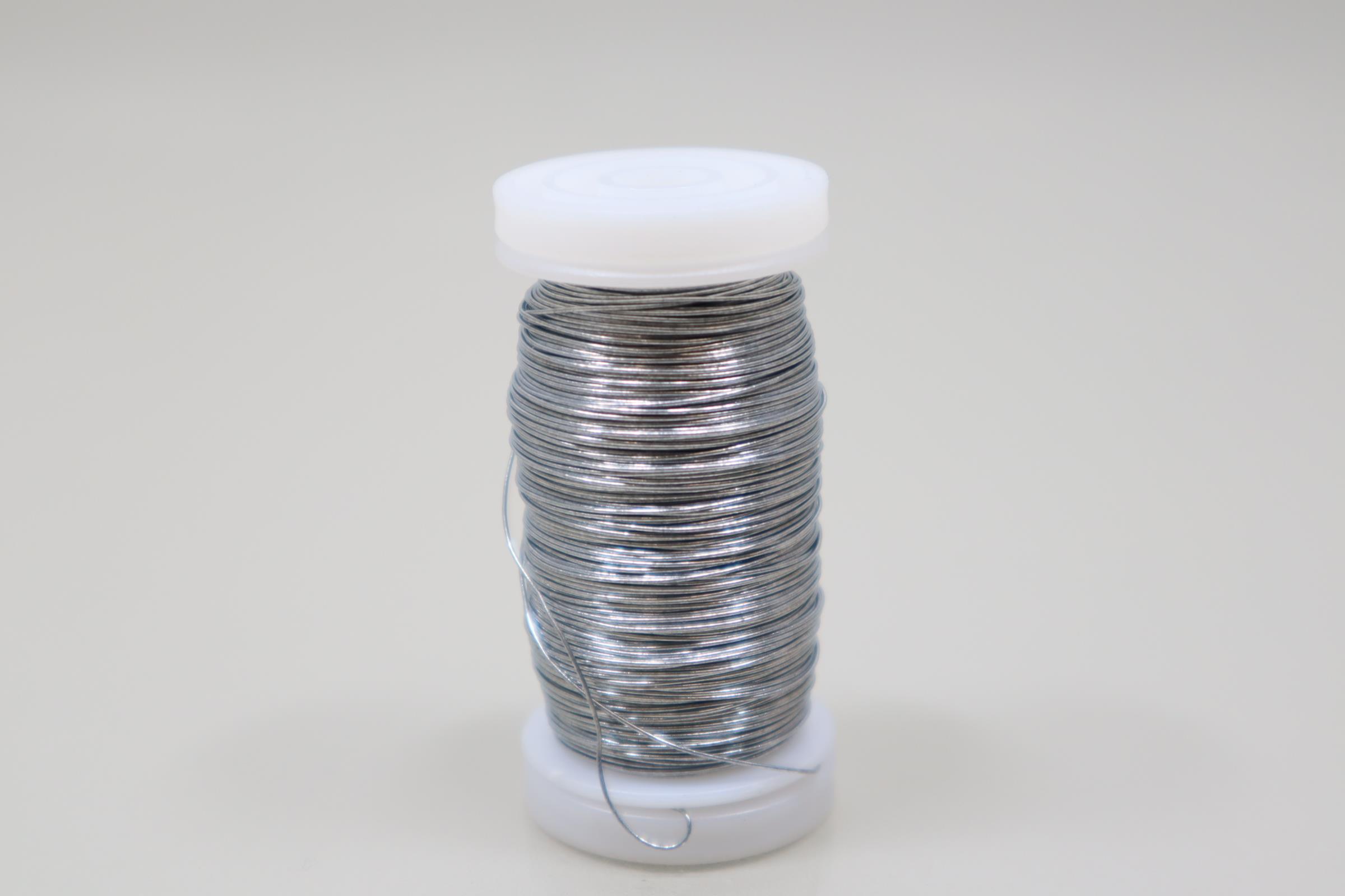 Silberdraht 0,37mm verzinkt 100gr. Snapspule