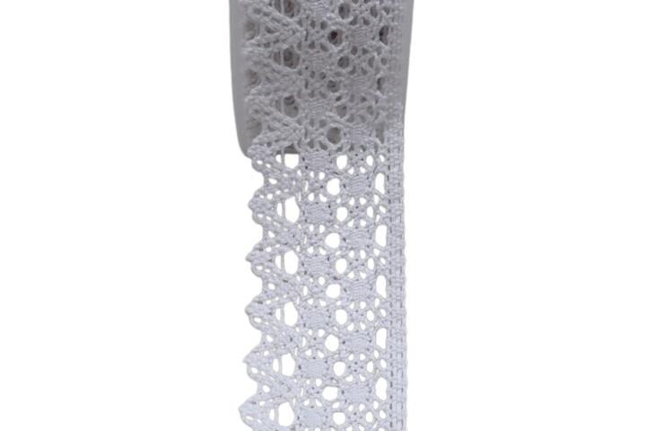Spitzenband Sophia 50 mm weiss