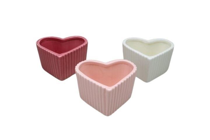 Herzschale Keramik rosemix D11xH6cm