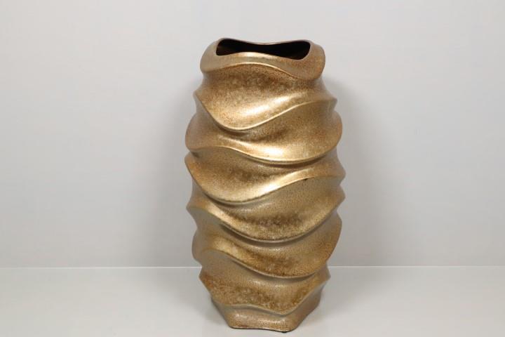 KeramikVase Serie Ondras altgold D20xH40cm