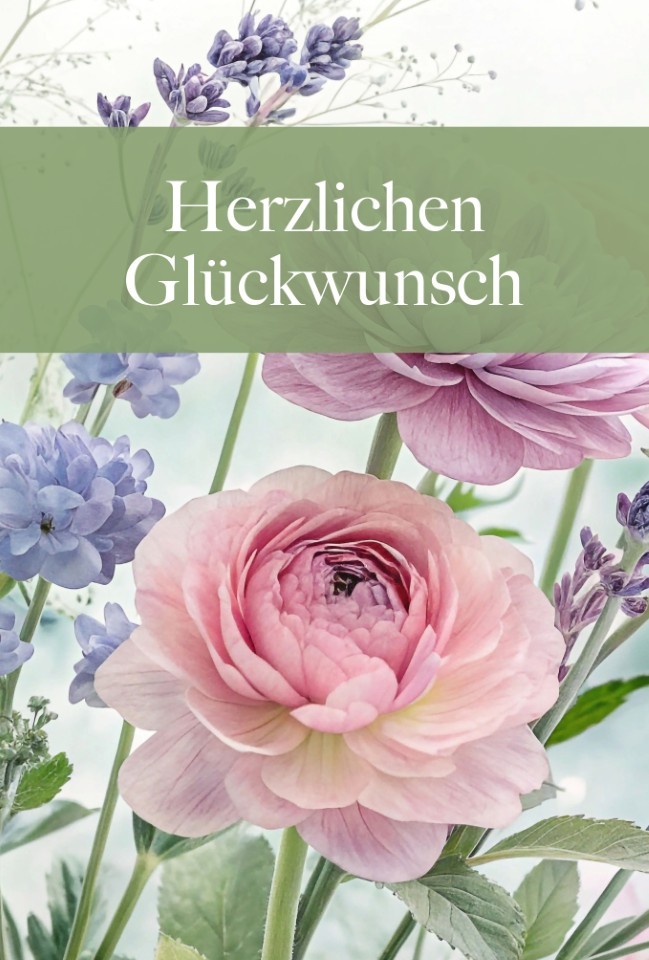 Glückwunschkarten Herzl. Glückwunsch 11,5x17 cm