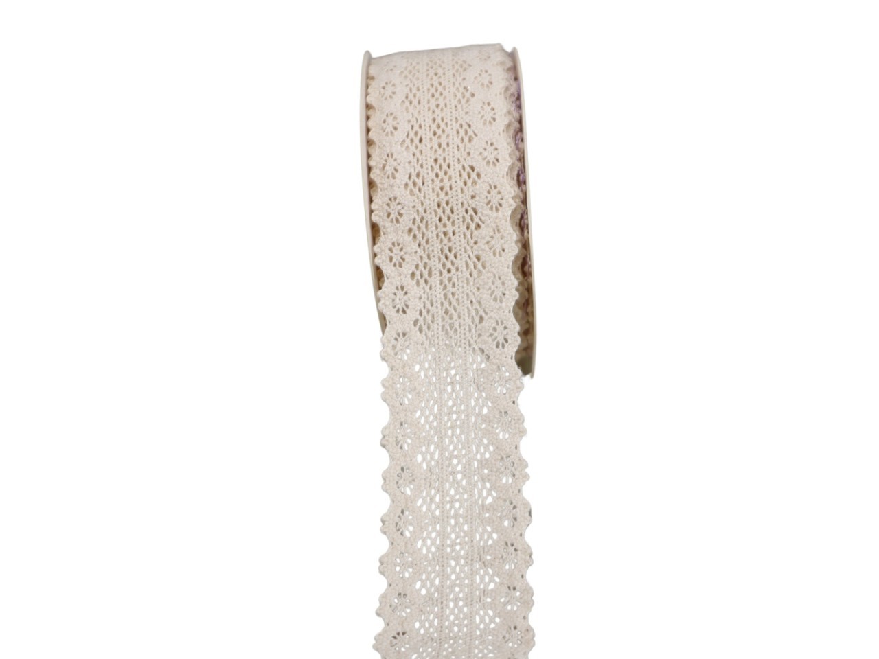 Spitzenband Baumwolle cream 4cm