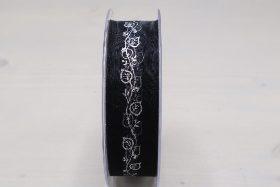 Florband Ginko silber 25 mm 575-25-312