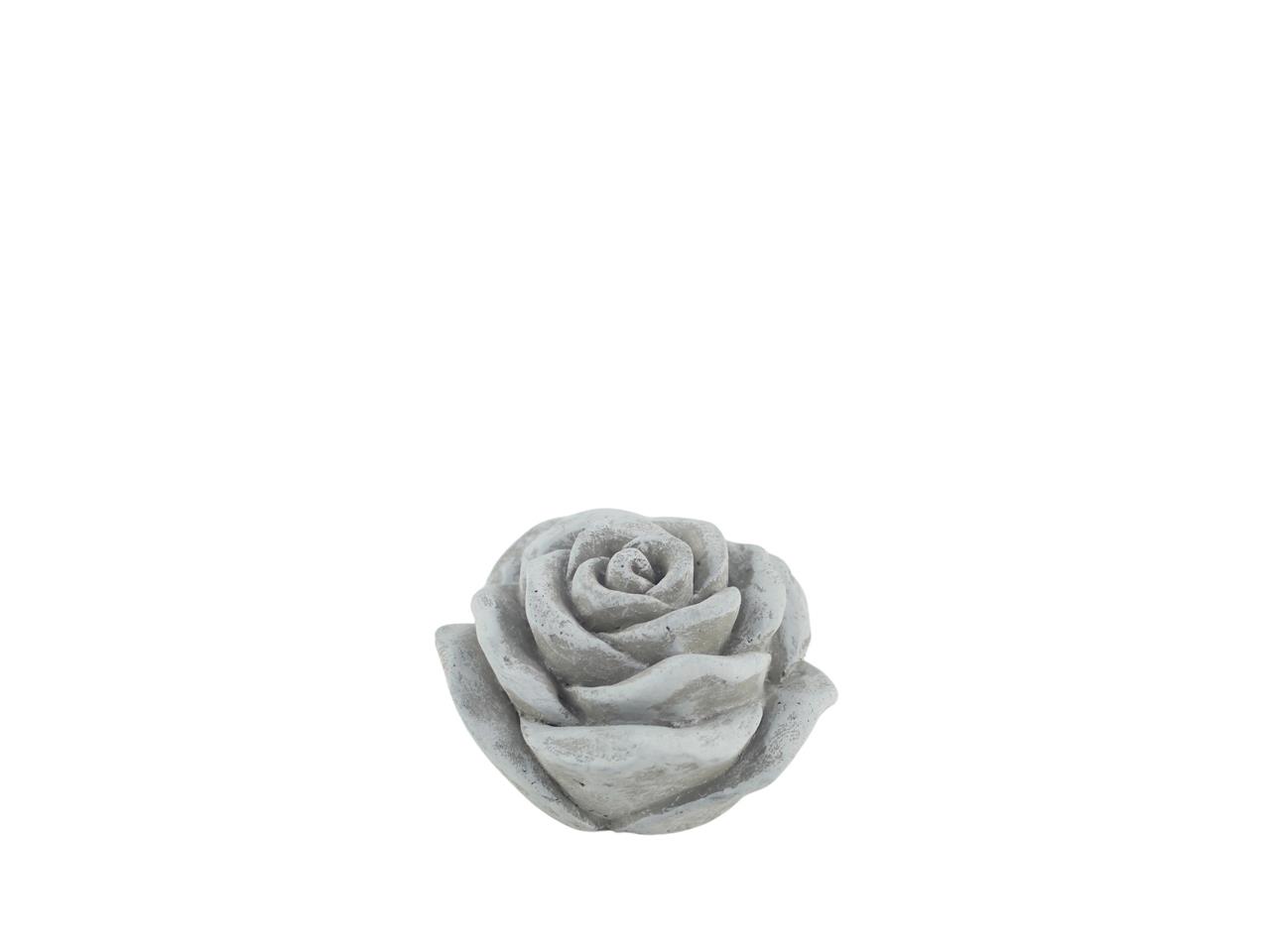 Rose liegend Beton hellgrau D7,5cm
