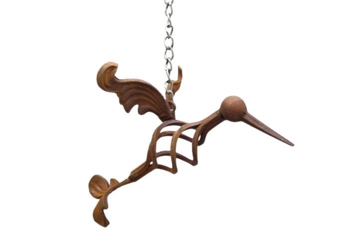 Hänger Garten Kolibri Metall rost 26cm NETTO