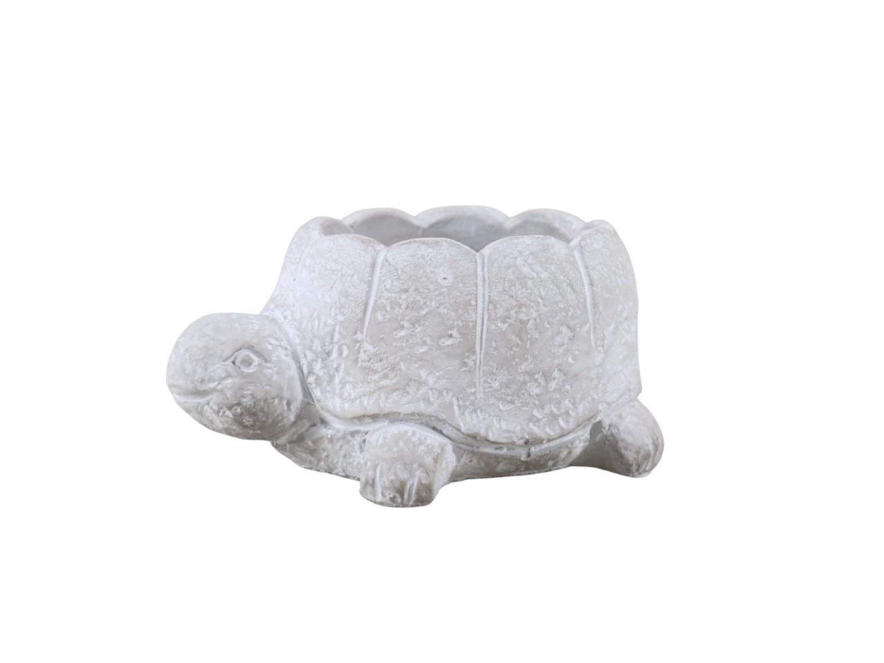 Pflanztopf Schildkröte Zement grau L15,3xH7cm Pflanztopf Schildkröte Zement grau L15,3xH7cm