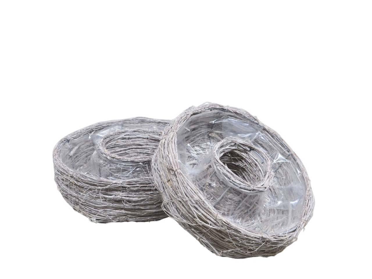 Pflanzring Set/2 Weide gekalkt D40/30cm