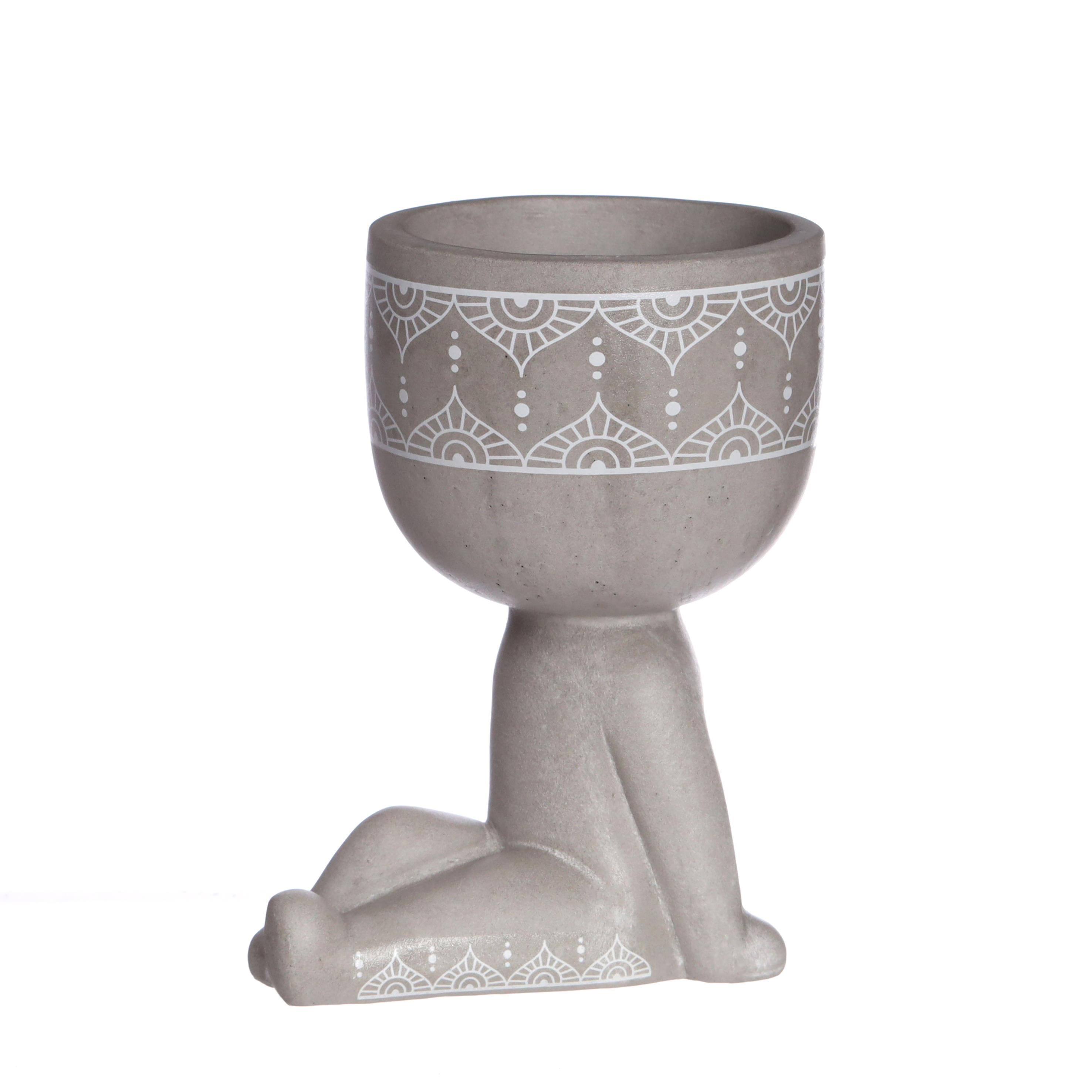 Lazy Topf Beton grau L9,5 B7,5 H12,5 cm Lazy Topf Beton grau L9,5 B7,5 H12,5 cm
