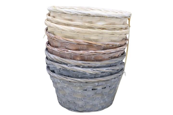 Bambuskorb rund D20cm naturmix