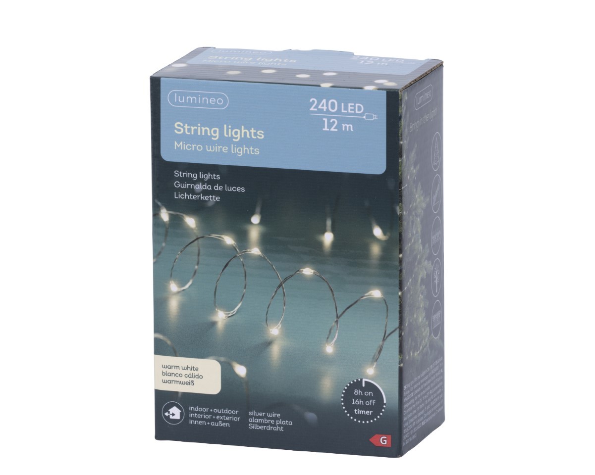 Lichterkette Strang 240LED L11,95mtr außen/innen 240V