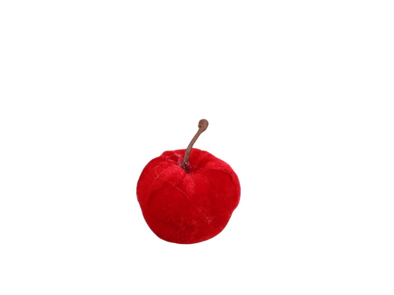 Apfel Samt rot 5x6cm