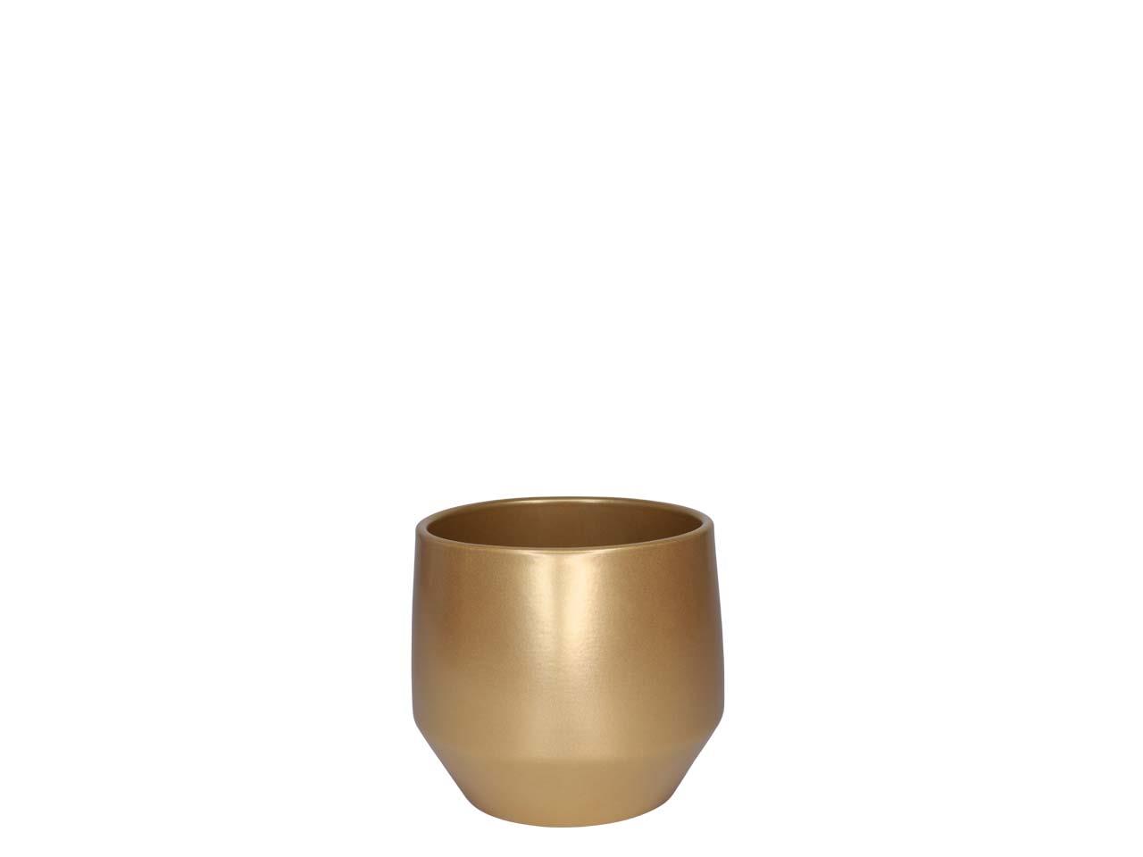 Übertopf Keramik perlgold D8cm