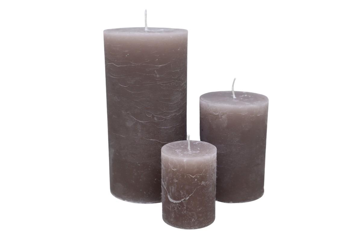 Kerze Rustika 100/70mm schlamm