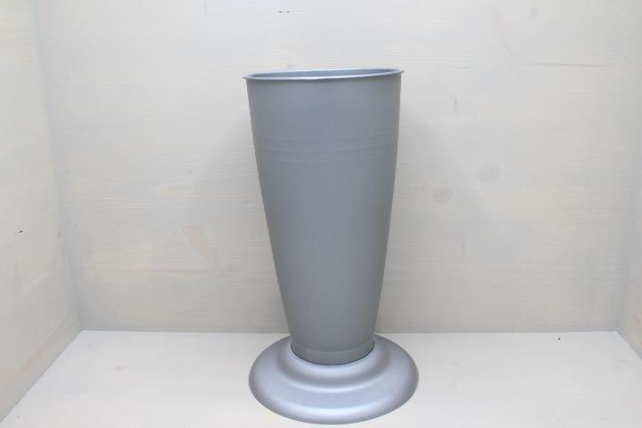 Floristvase V-Form Plastik zink H30xD15cm