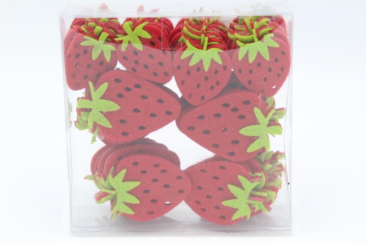 Filz-Erdbeere 3+4+5cm, rot