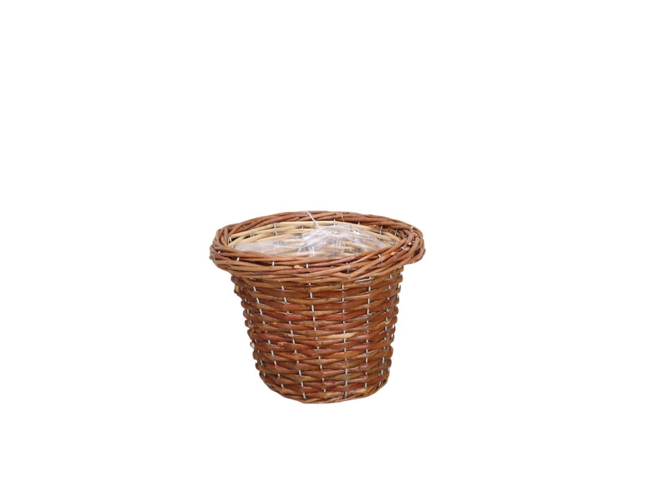 Korbübertopf Weide natur ungeschält D22xH17cm