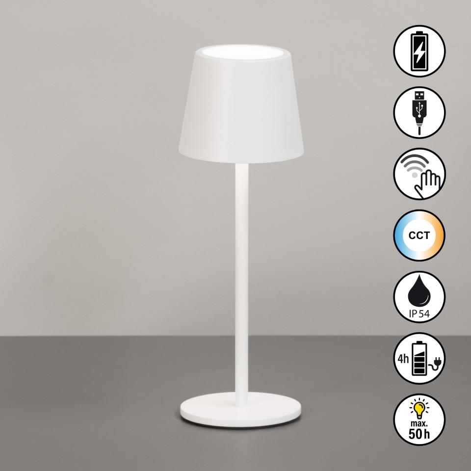 Tischleuchte ROXI sandweiss D9 H27,5cm NETTO