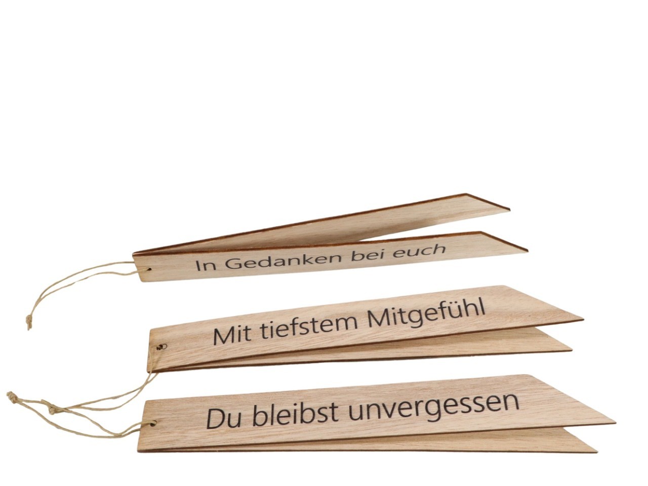 Hänger Steckklammer m. Aufschrift Holz natur L25x3cm