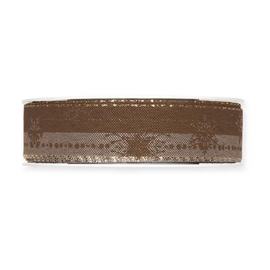 Druckband Schneesterne/Streifen 25 mm 18 Meter dusky brown93 Druckband Schneesterne/Streifen 25 mm 18 Meter dusky brown93