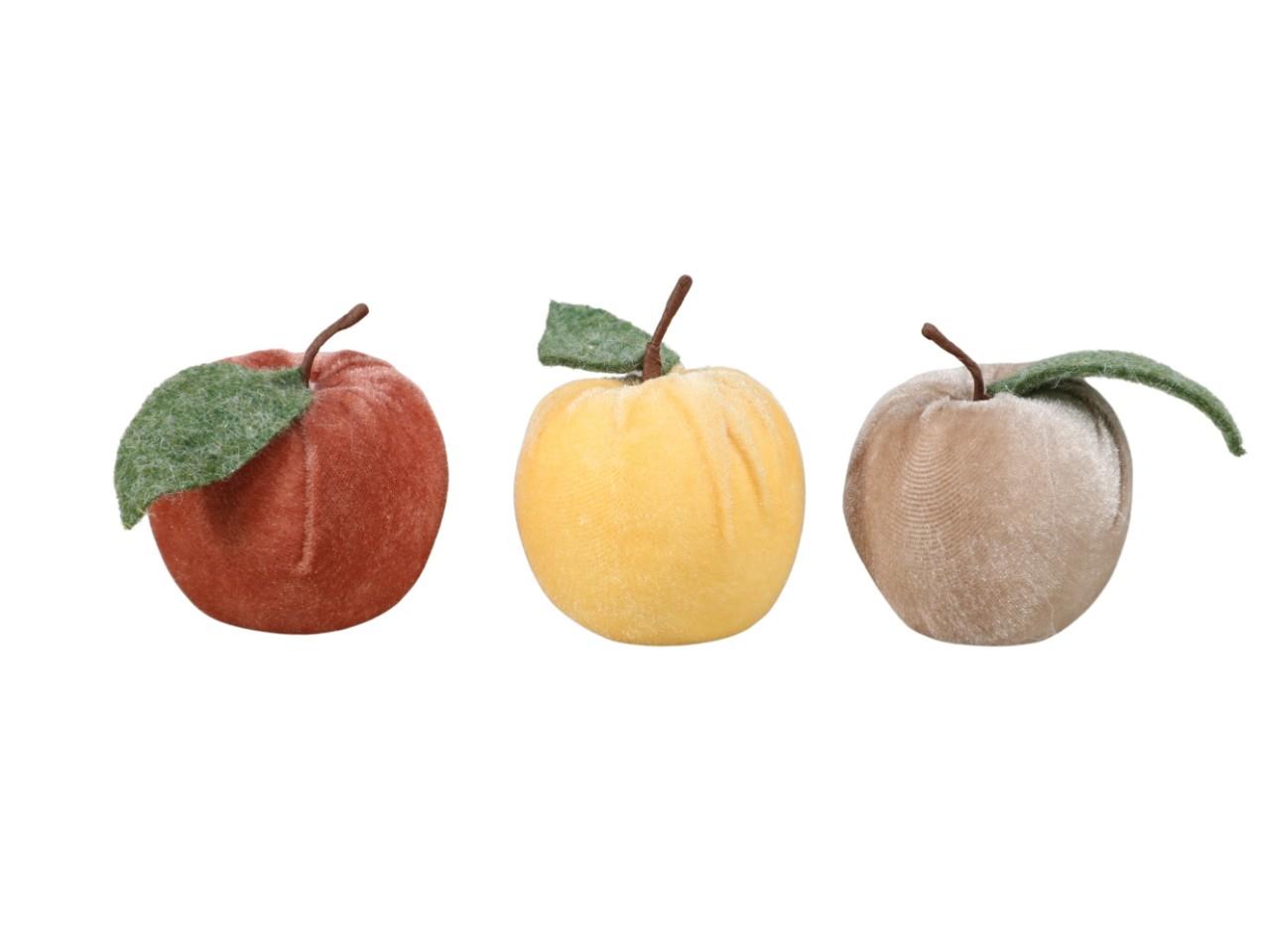 Apfel Deko Samt herbstmix D7,2x9cm