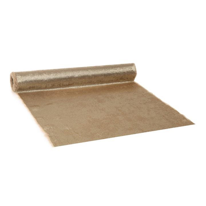 Tischband Glam Raw 28 cm 2,5 Meter Farbe 51beige-gold