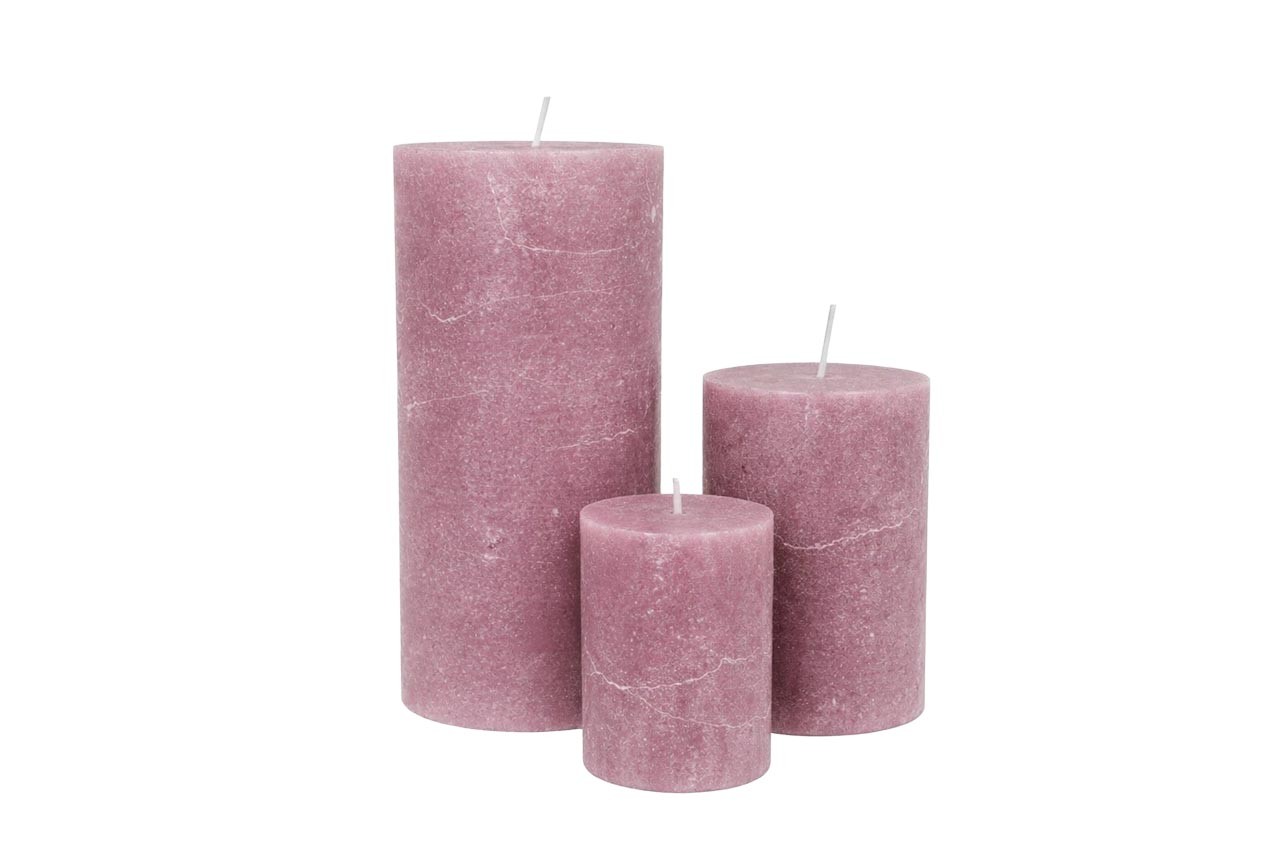 Kerze Rustika 120/60mm mauve