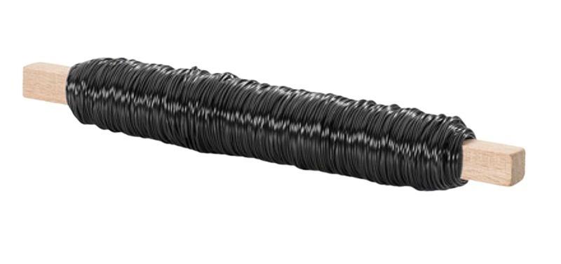 Eisenlackdraht / Holzstäbchen 100gr. schwarz NETTO Eisenlackdraht / Holzstäbchen 100gr. schwarz NETTO