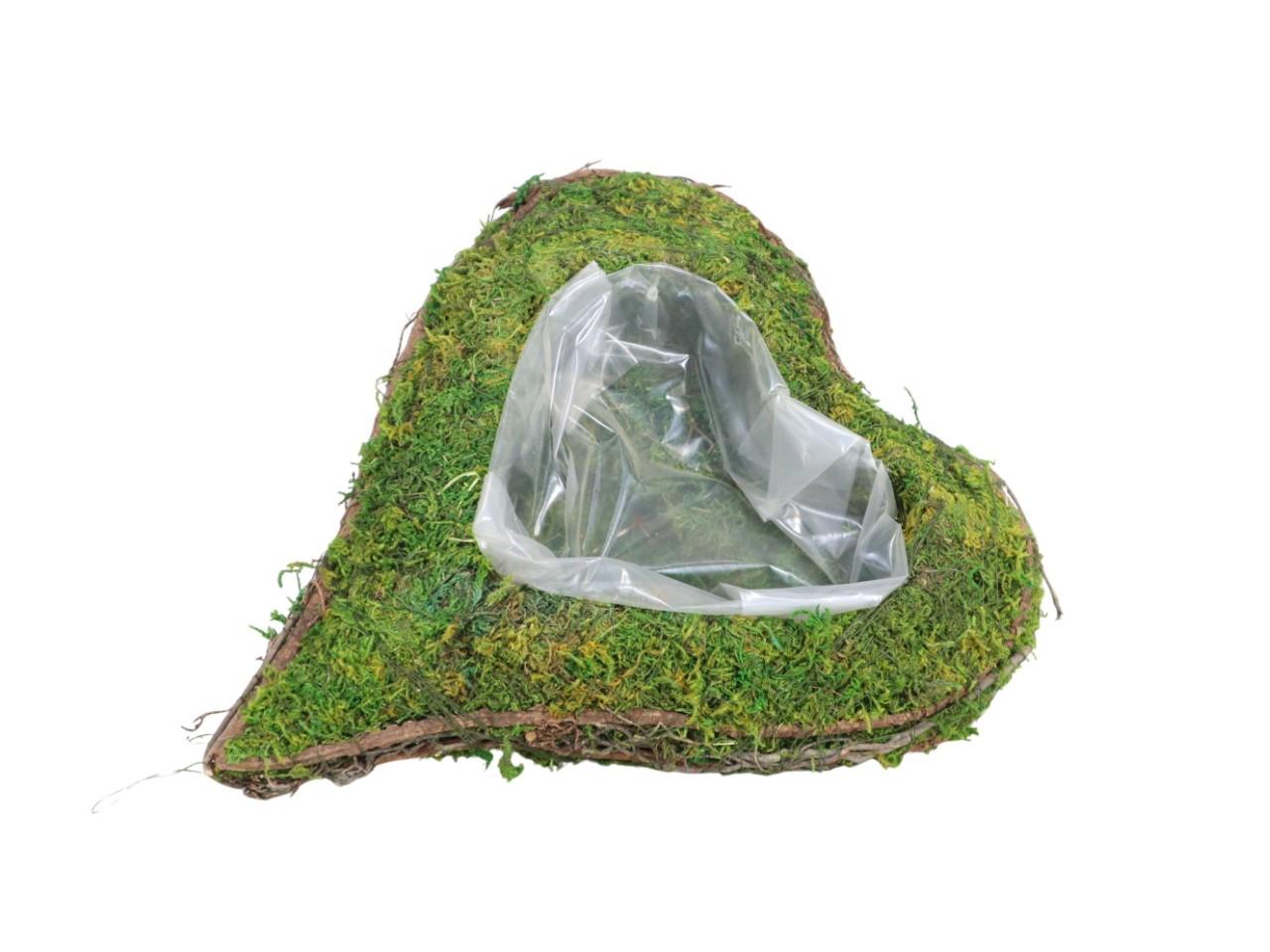Pflanzherz Moos grün 33x30 H9cm Pflanzherz Moos grün 33x30 H9cm