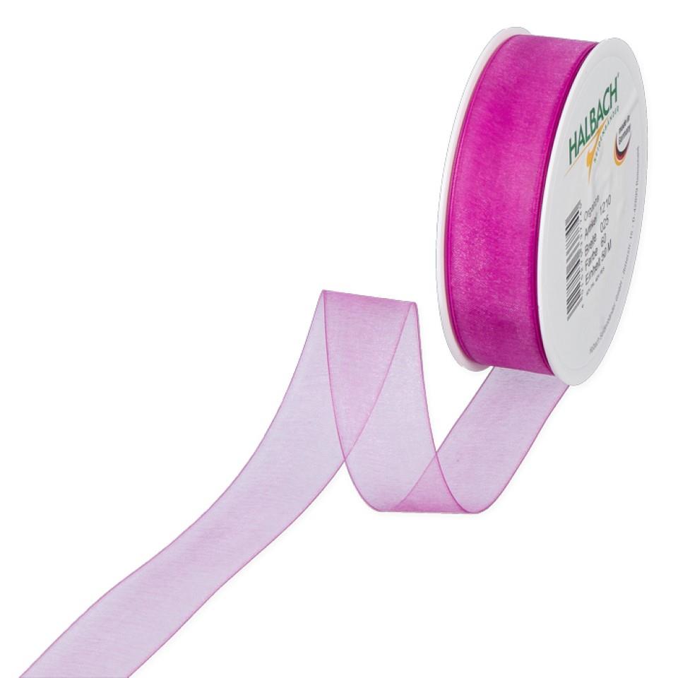 Organza 25mm o.Dr. pink60 Organza 25mm o.Dr. pink60