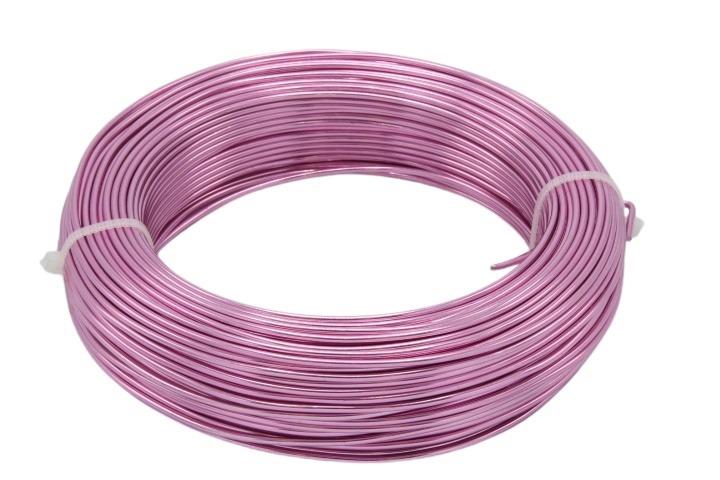 Aluminium-Draht 2,0 60m/500 gr. rosa NETTO