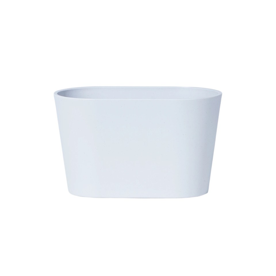 Schale oval glatte Oberfläche Kunststoff weiß L22x12xH13cm