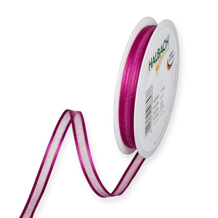 Dekoband Organza/Satin 10 mm 25 Meter pink 60