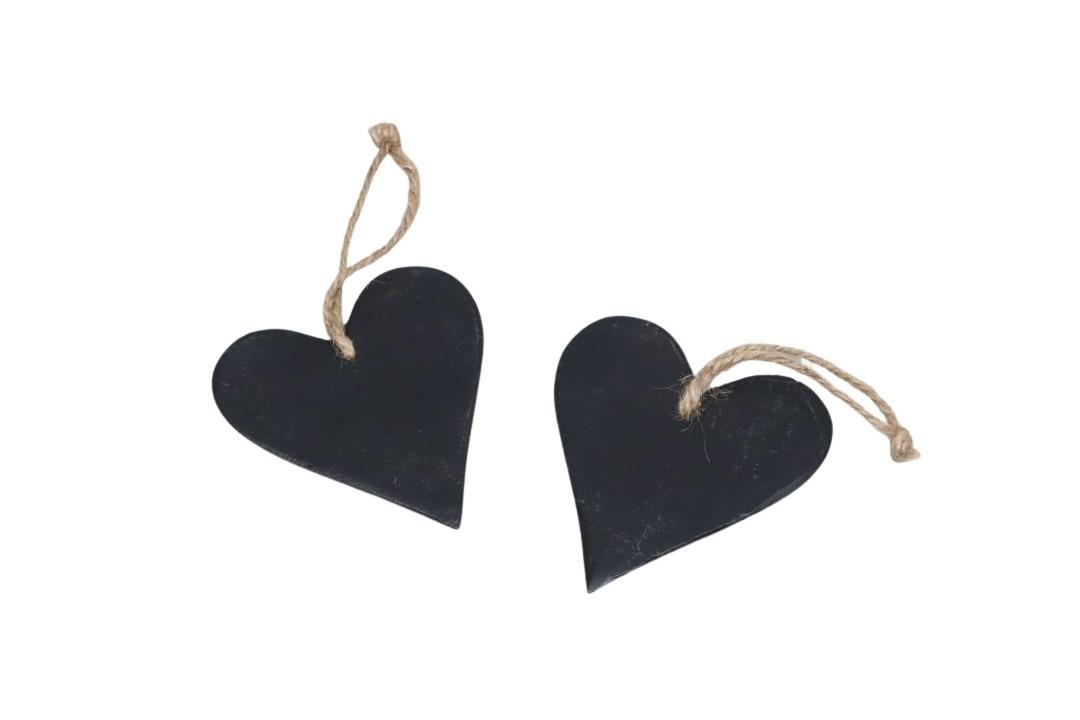 Hänger Herz Metall schwarz 10cm Hänger Herz Metall schwarz 10cm