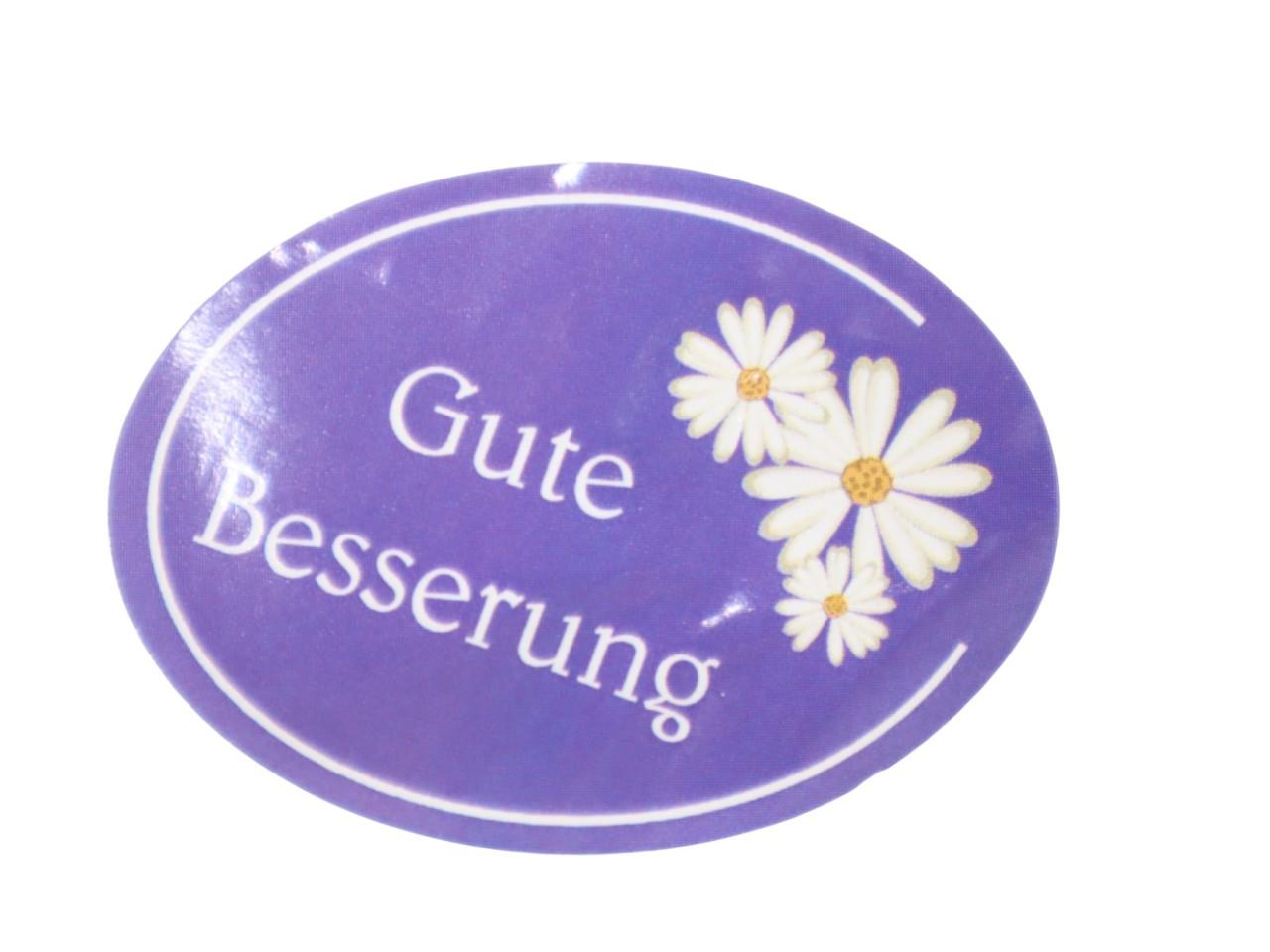 Etikett oval Gute Besserung 53-42 mm 250 Stück Etikett oval Gute Besserung 53-42 mm 250 Stück