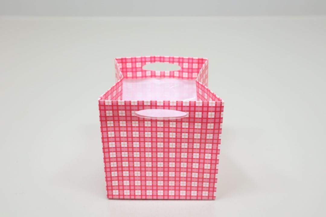 Tasche Quadro Kunststoff pink D10,5x10,5cm