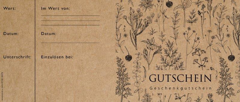 Gutscheine Cheque Gutschein 24,5x10,5 cm