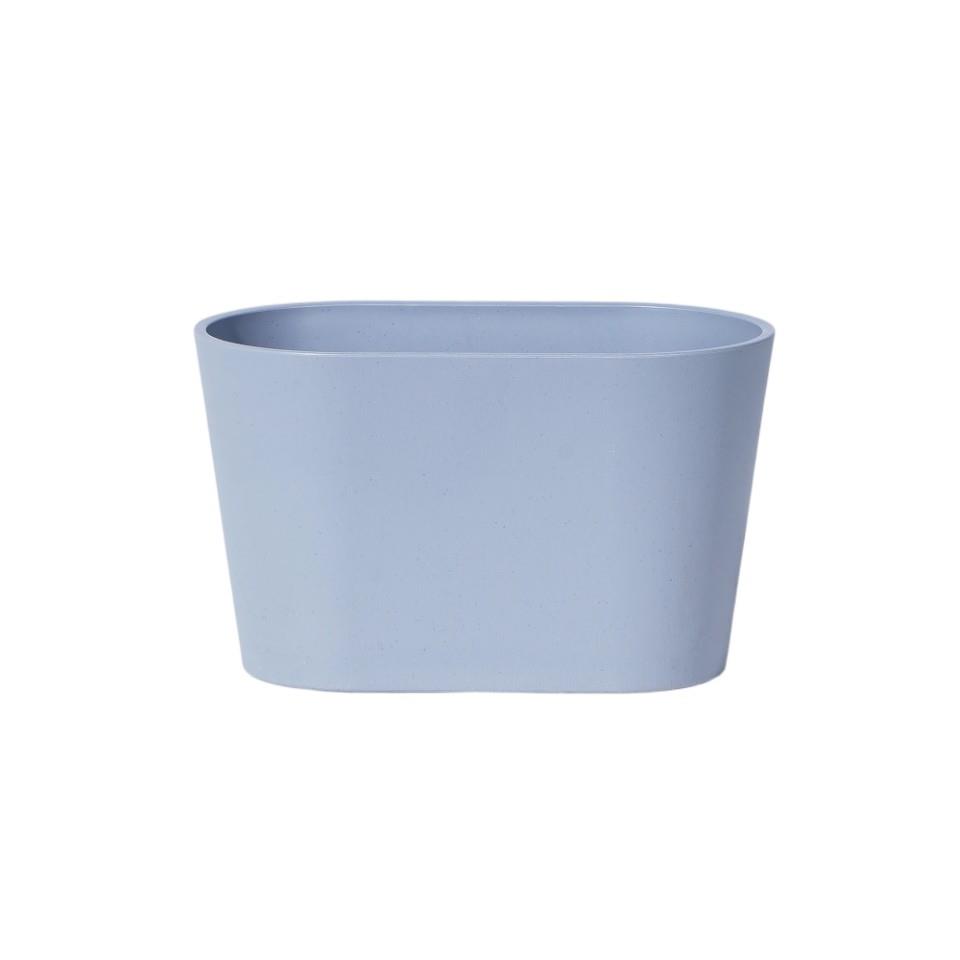 Schale oval glatte Oberfläche Kunststoff grau L22x12xH13cm