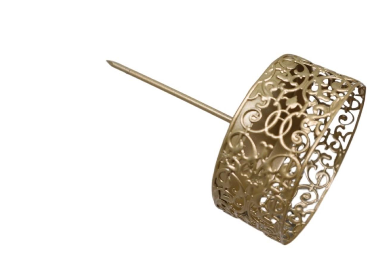 Kerzenhalter Filigran Metall champagner D86mm Pin 10cm Kerzenhalter Filigran Metall champagner D86mm Pin 10cm