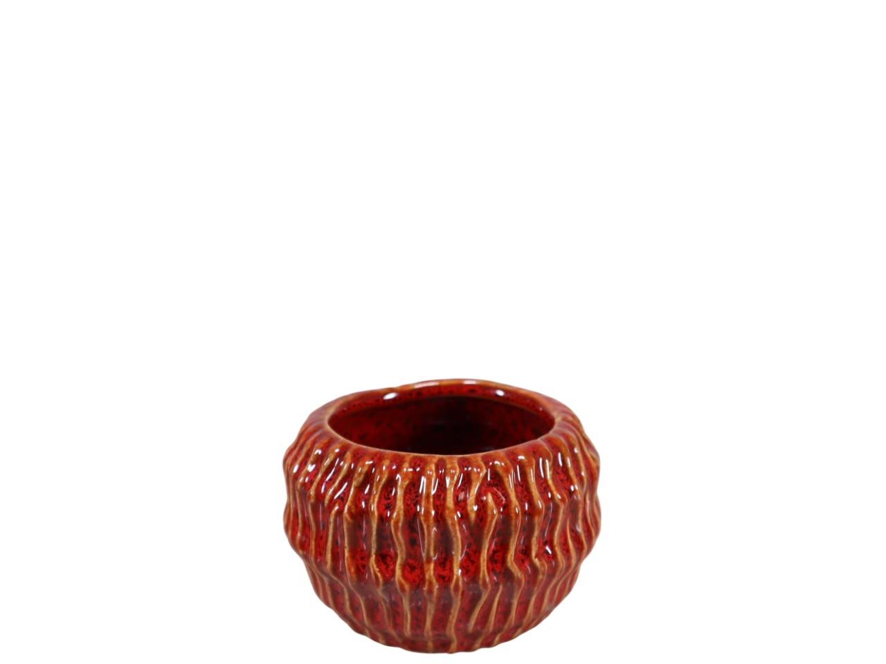 Übertopf Keramik rot D10,5cm