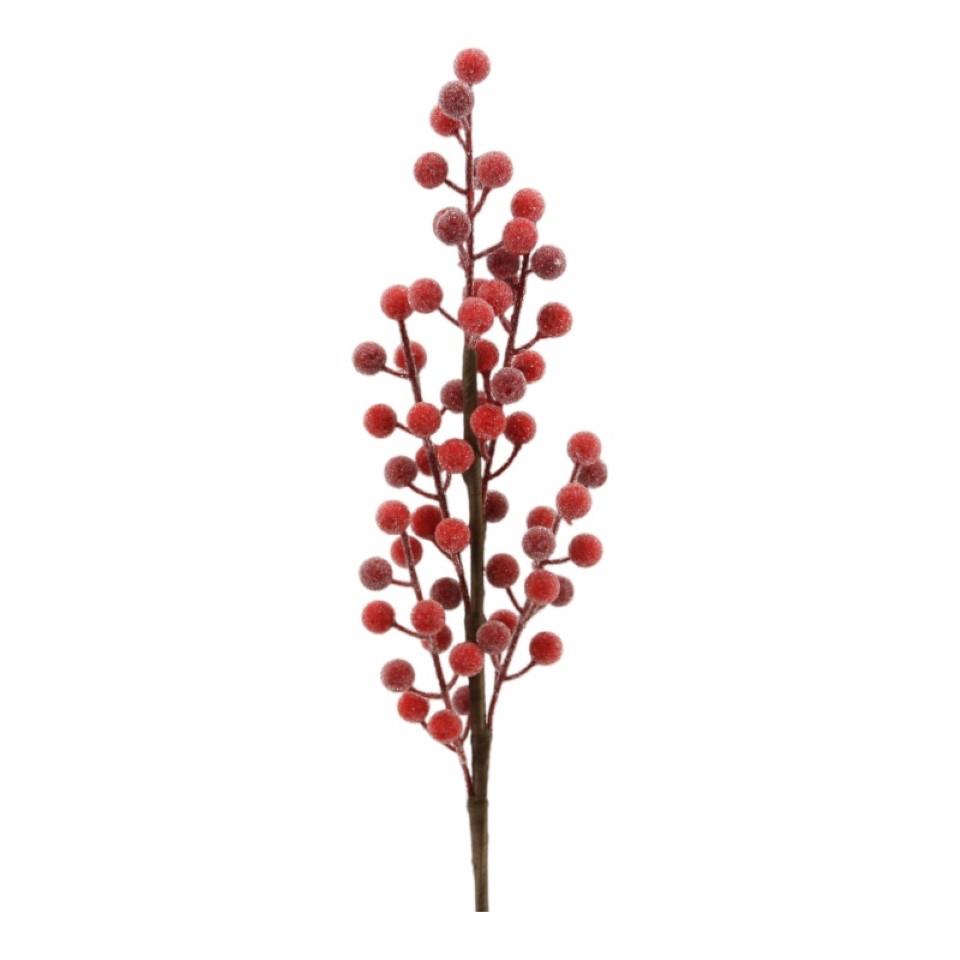 Beerenzweig beeist rot H50cm