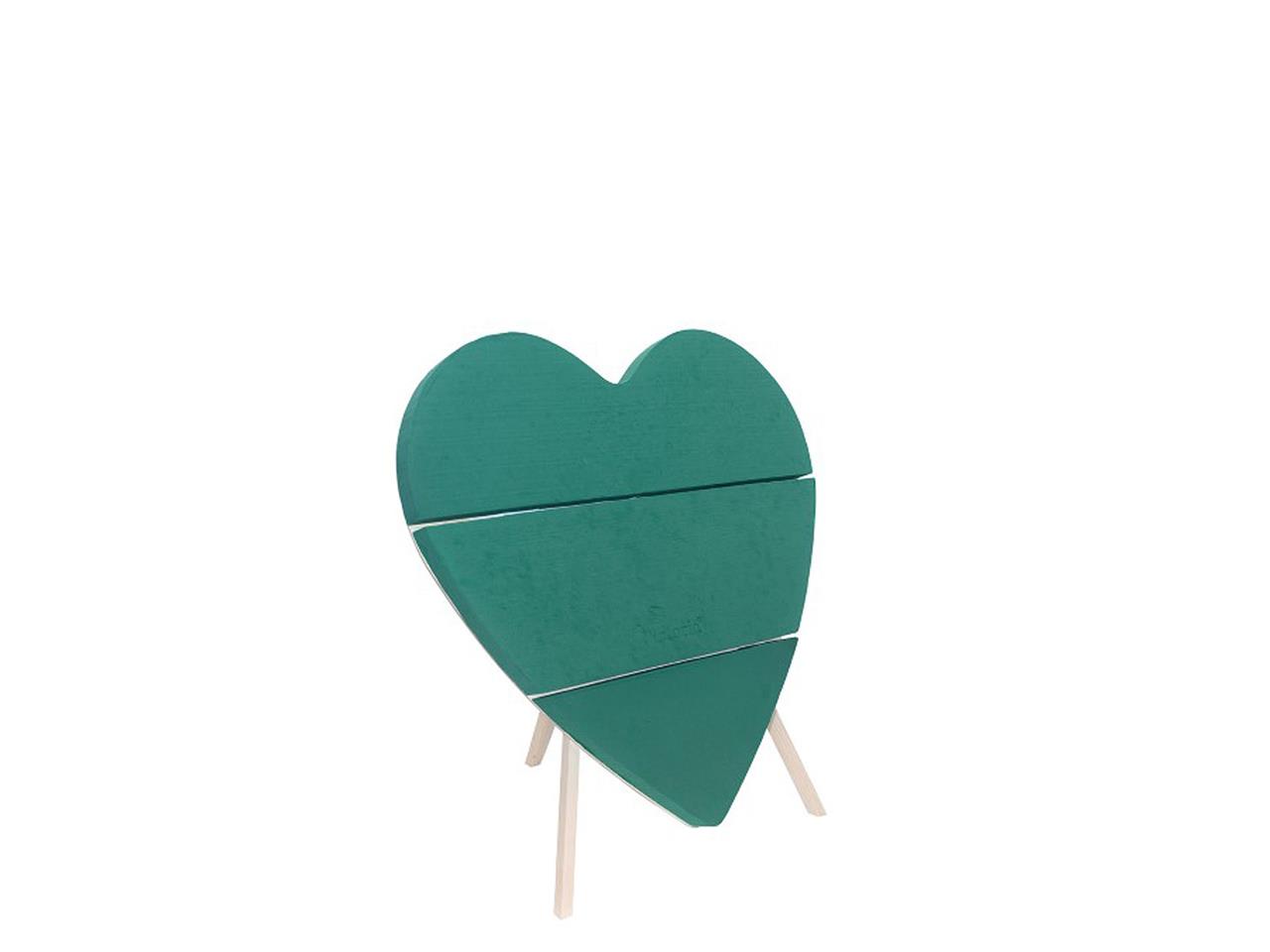 Victoria Aufstellherz 30cm Holzunterlage NETTO