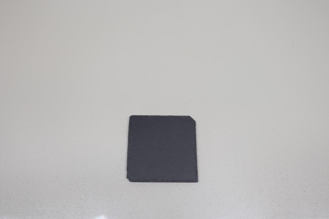 Schieferplatte Quadrat schwarz D10cm