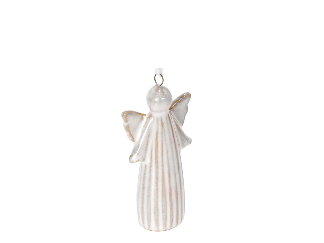 Hänger Engel Keramik creme/natur 7,5x4x2cm