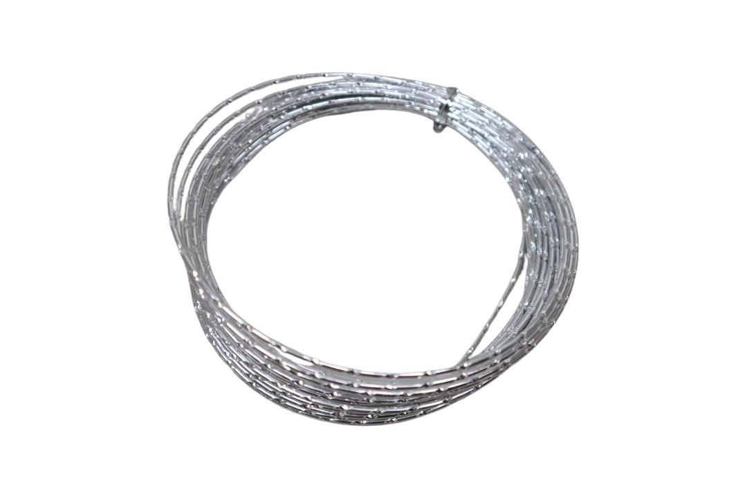 Diamantendraht 10m 2mm Alu silber Diamantendraht 10m 2mm Alu silber