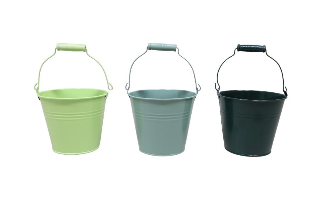 Übertopf mit Henkel Metall botanicmix D14cm