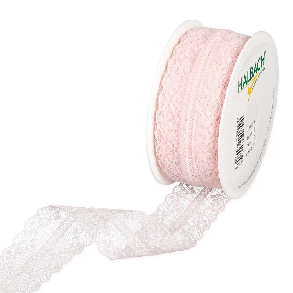 Spitze 36 mm 15 Meter pale rose 23