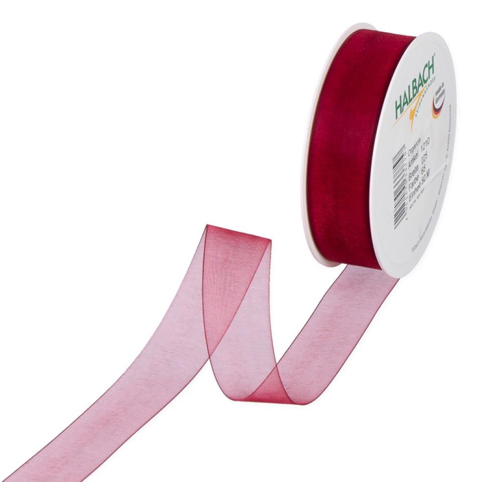 Organza 25mm o.Dr. weinrot65